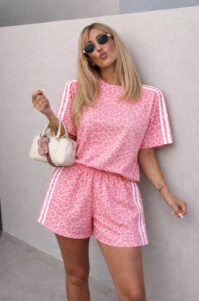 Comfy set "like leopard"pink